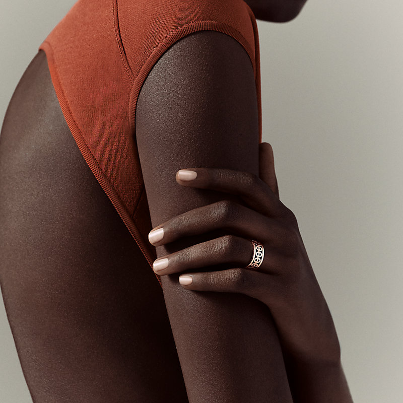 Chaine d'ancre Divine ring, small model | Hermès USA